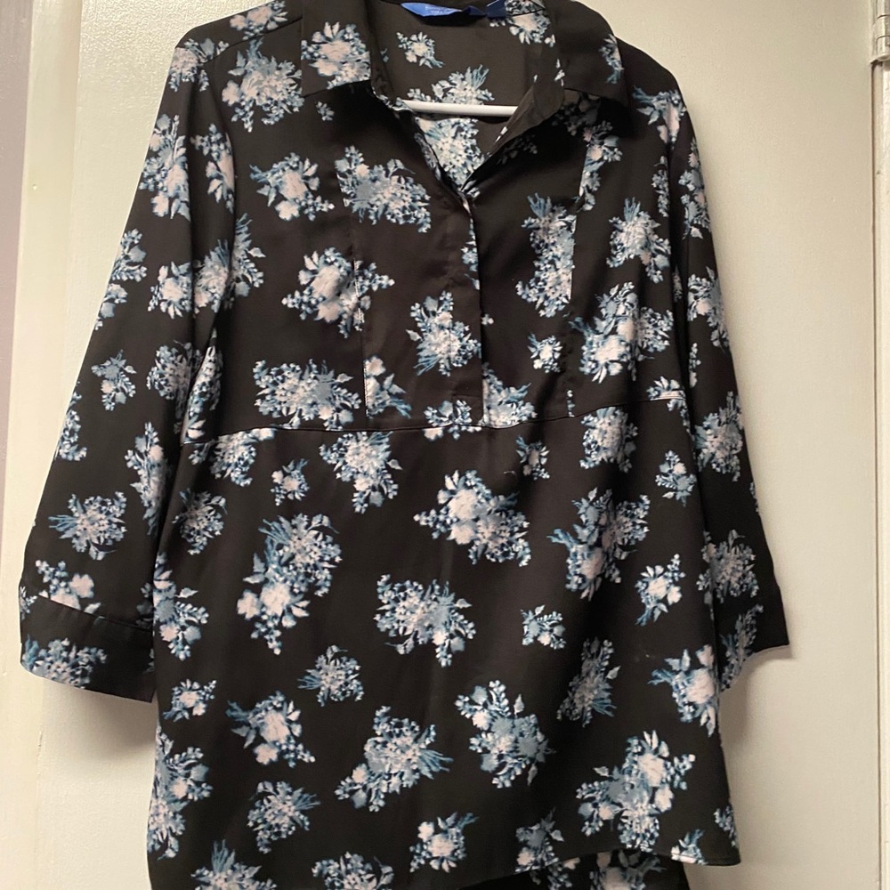 Silky patterned blouse